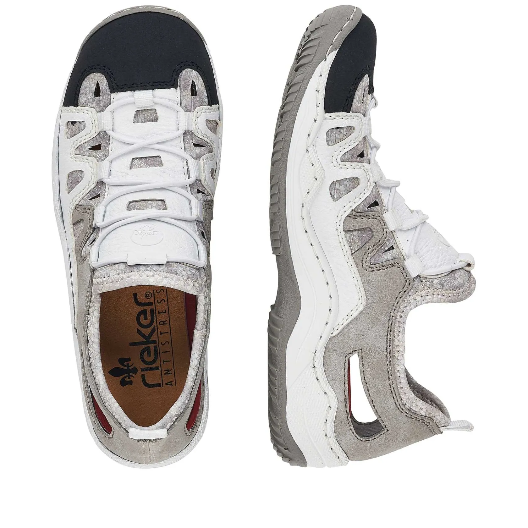 Rieker Low Shoes & Slippers-Women'S Slippers Pearl White-Gray