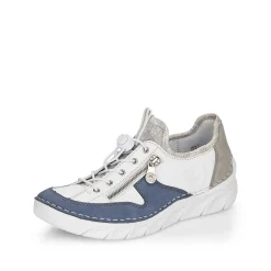 Rieker Low Shoes & Slippers-Women'S Slippers Pure White-Ocean Blue