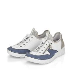 Rieker Low Shoes & Slippers-Women'S Slippers Pure White-Ocean Blue