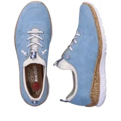 Rieker Colorful Styles-Women'S Slippers Sky Blue