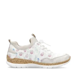 Rieker Low Shoes & Slippers-Women'S Slippers White-Multi-Cream Beige