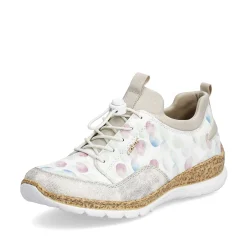 Rieker Low Shoes & Slippers-Women'S Slippers White-Multi-Cream Beige