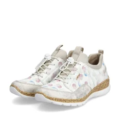 Rieker Low Shoes & Slippers-Women'S Slippers White-Multi-Cream Beige