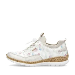 Rieker Low Shoes & Slippers-Women'S Slippers White-Multi-Cream Beige