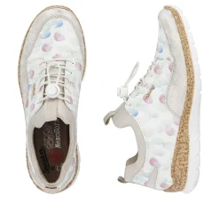 Rieker Low Shoes & Slippers-Women'S Slippers White-Multi-Cream Beige