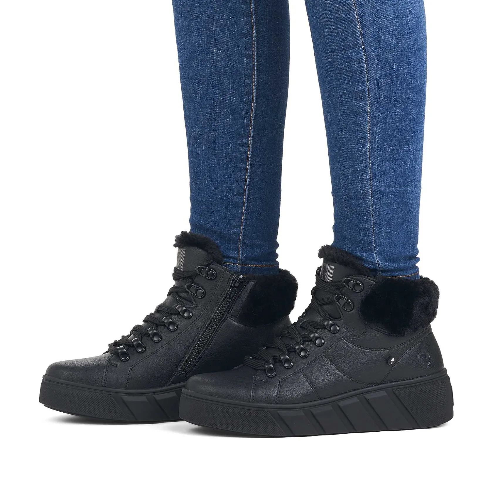 Rieker Sneakers-Women'S Sneaker High Deep Black