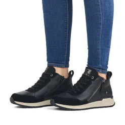 Rieker Sneakers-Women'S Sneaker High Steel Black