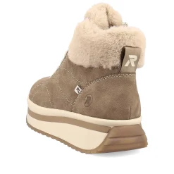 Rieker Sneakers-Women'S Sneaker High Caramel-Brown Cream-Beige