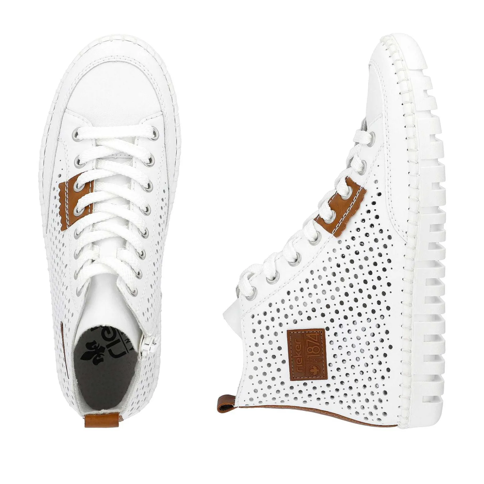 Rieker Sneakers-Women'S Sneaker High Brilliant White