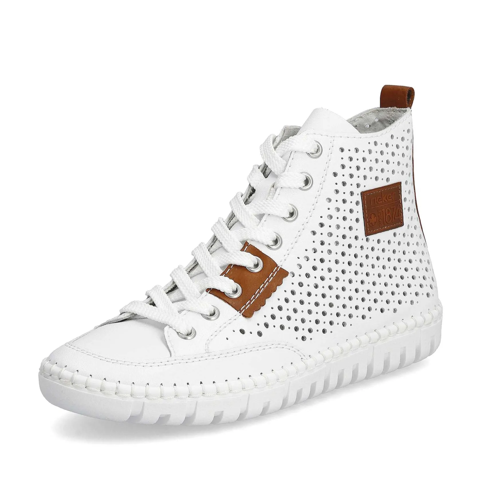 Rieker Sneakers-Women'S Sneaker High Brilliant White
