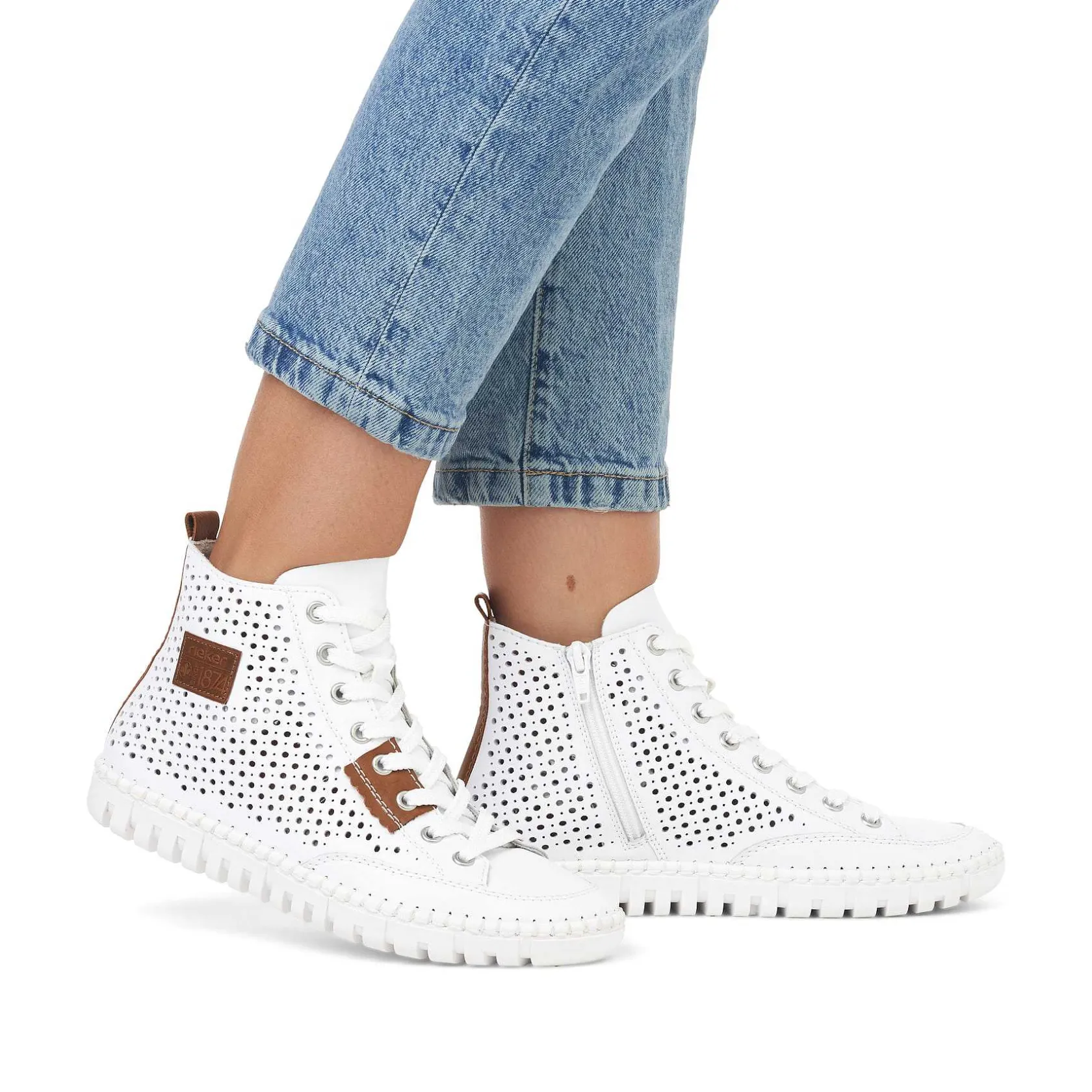 Rieker Sneakers-Women'S Sneaker High Brilliant White