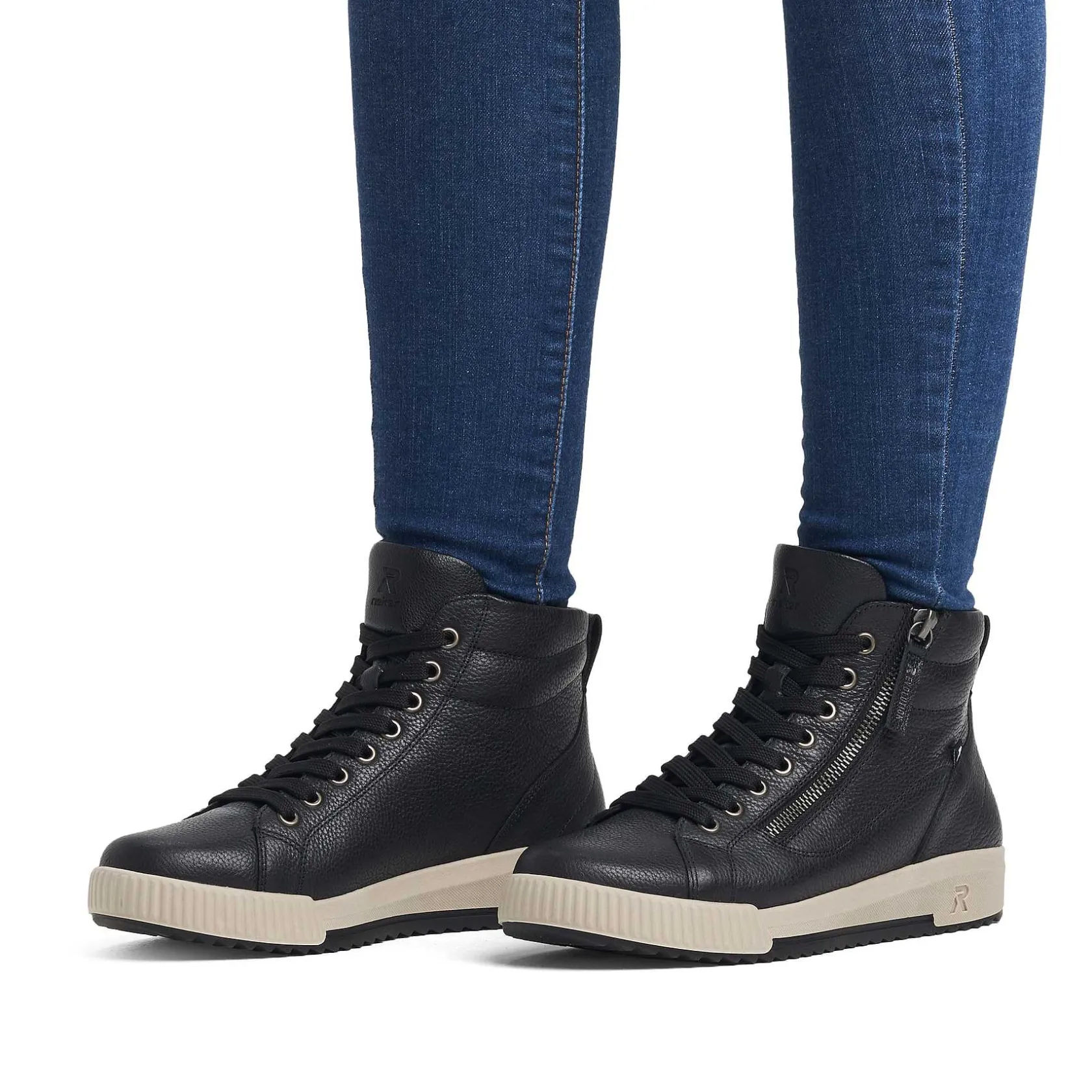 Rieker Sneakers-Women'S Sneaker High Steel Black