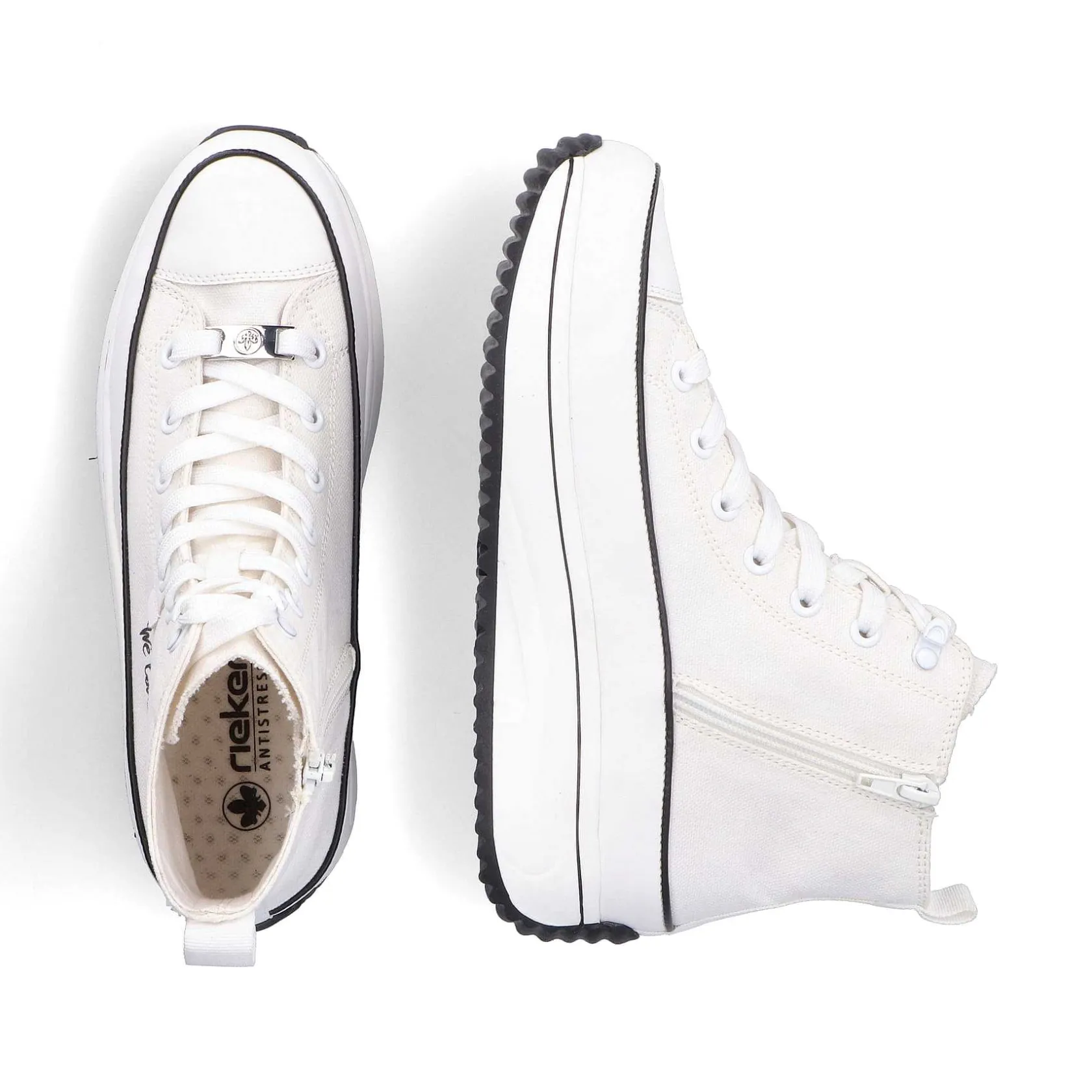 Rieker Vegan-Women'S Sneaker High Ice White