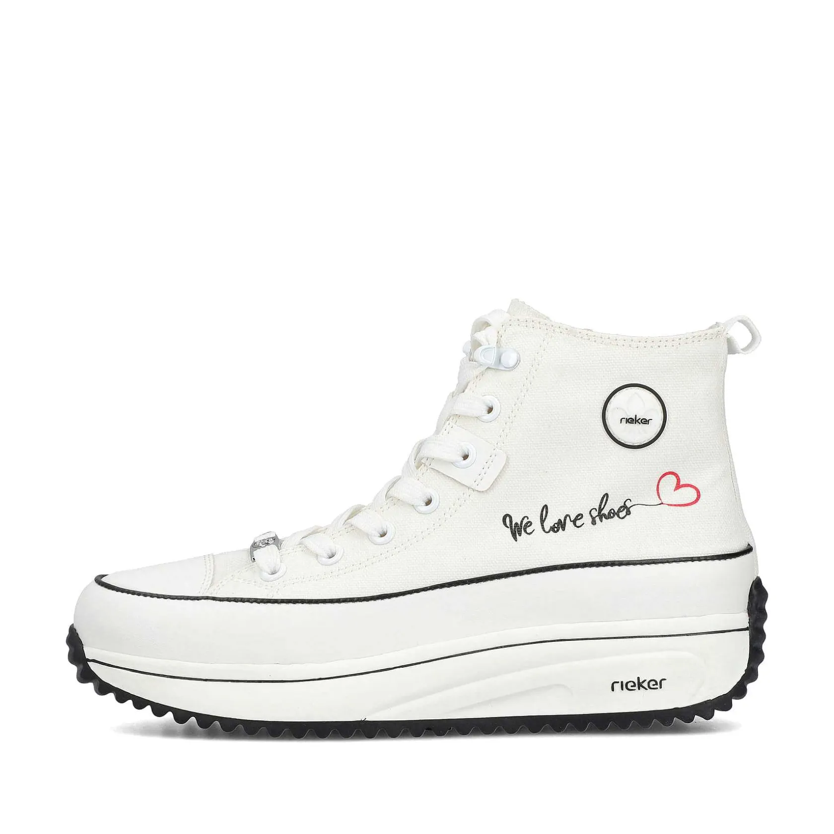 Rieker Vegan-Women'S Sneaker High Ice White