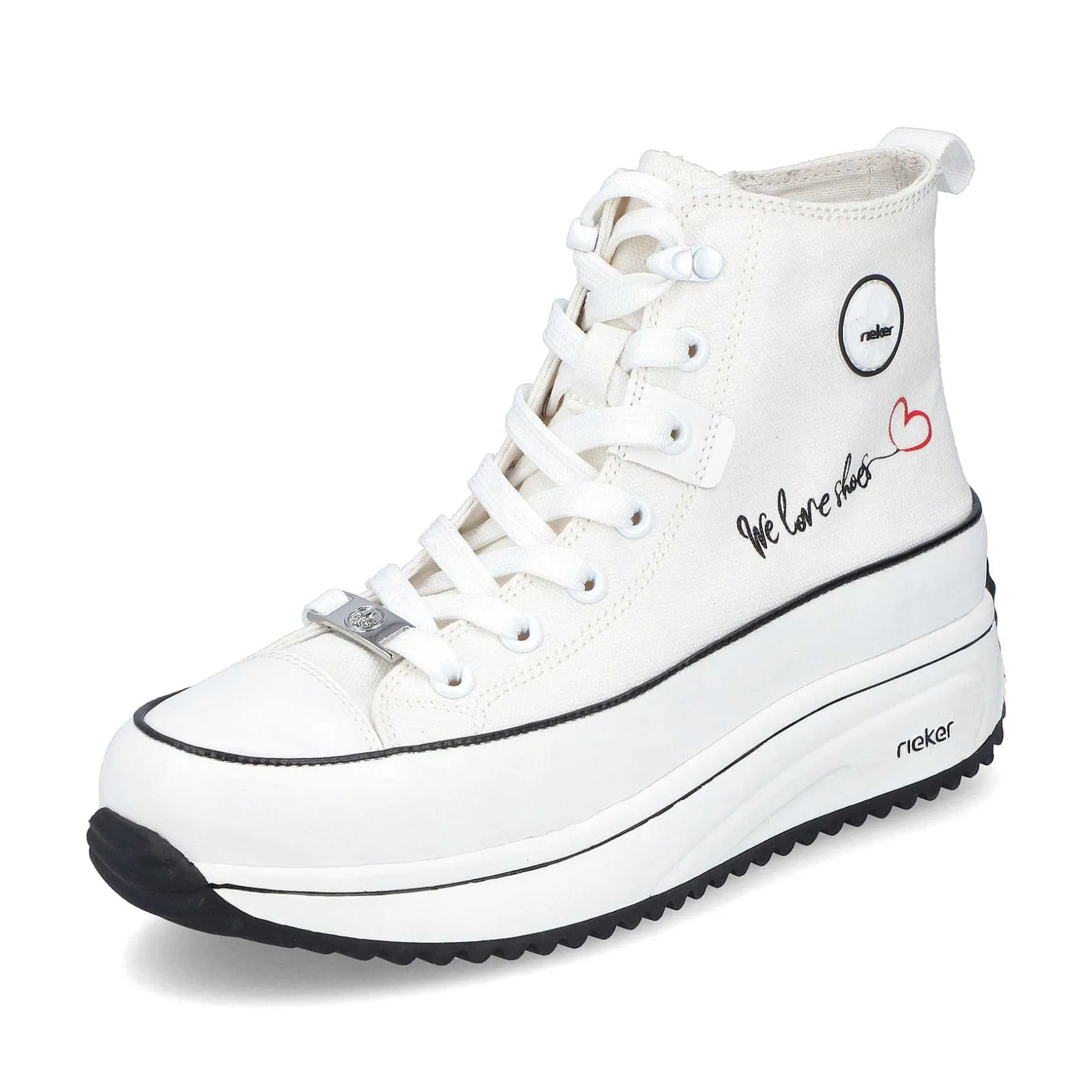 Rieker Vegan-Women'S Sneaker High Ice White