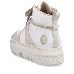 Rieker Sneakers-Women'S Sneaker High Swan White Beige