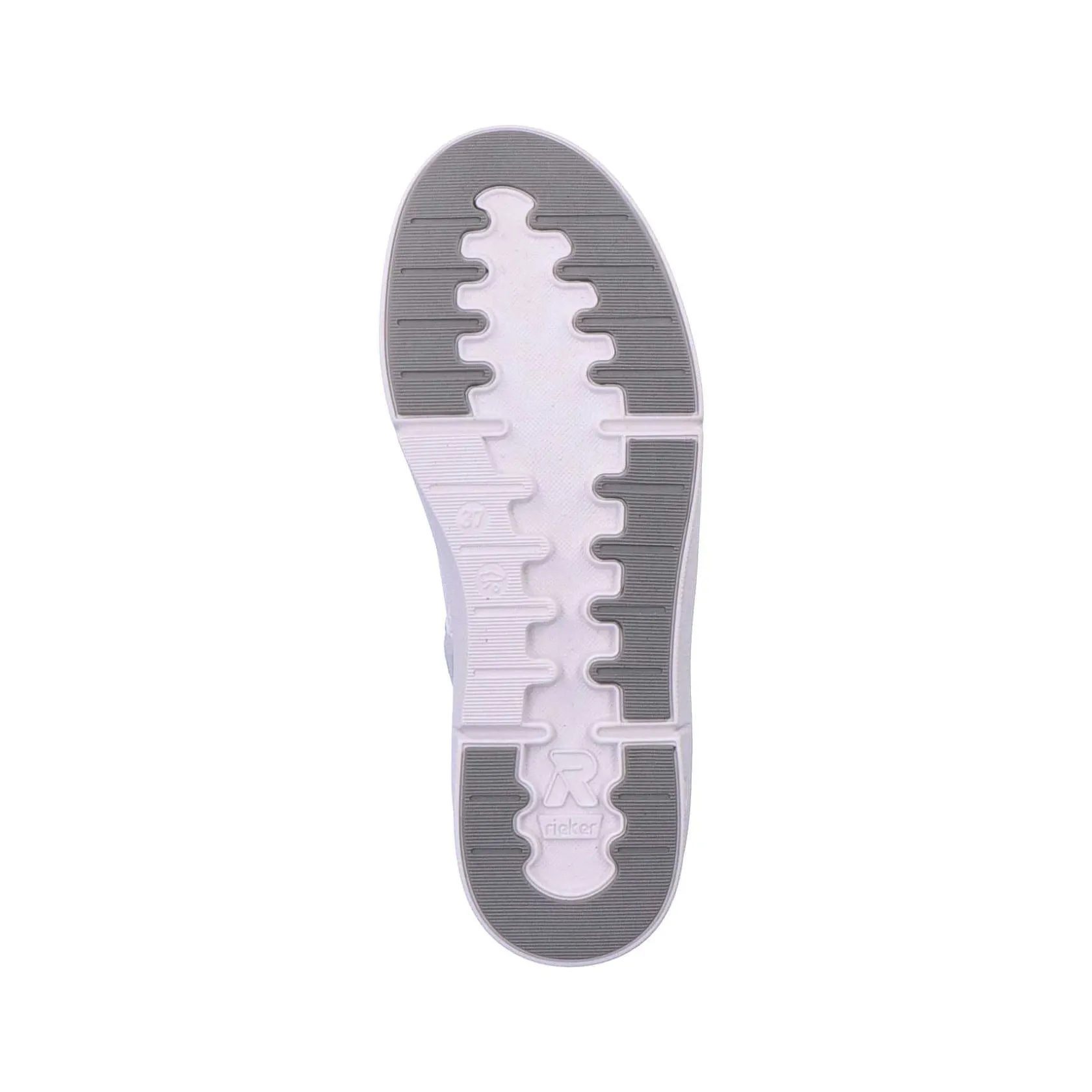Rieker Sneakers-Women'S Sneaker High Swan-White Arctic-Grey Zebra