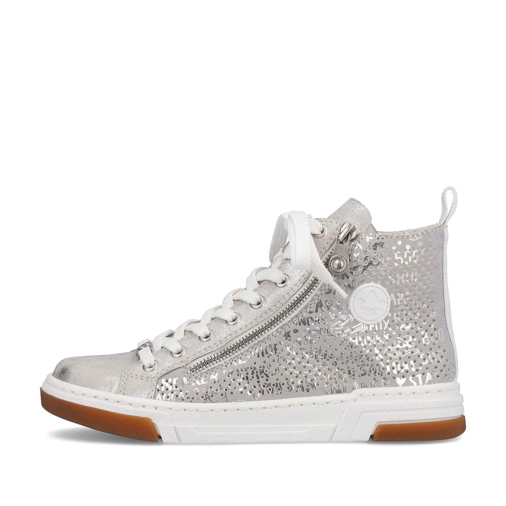 Rieker Sneakers-Women'S Sneaker High Silver Grey