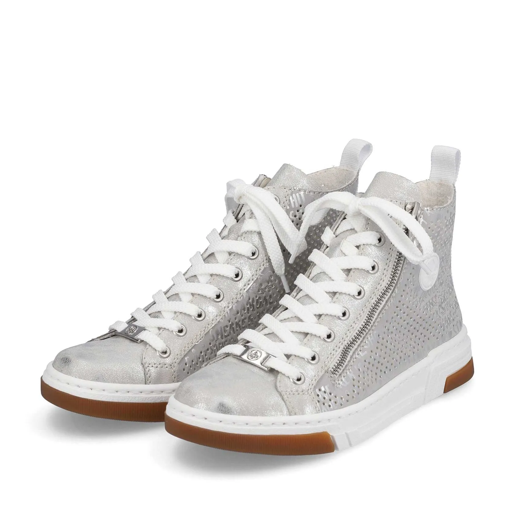 Rieker Sneakers-Women'S Sneaker High Silver Grey