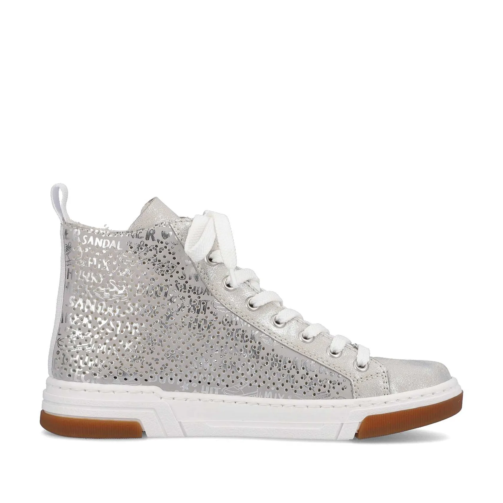 Rieker Sneakers-Women'S Sneaker High Silver Grey