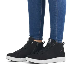Rieker Sneakers-Women'S Sneaker High Deep Black