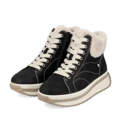 Rieker Sneakers-Women'S Sneaker High Night Black Cream Beige
