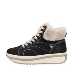 Rieker Sneakers-Women'S Sneaker High Night Black Cream Beige