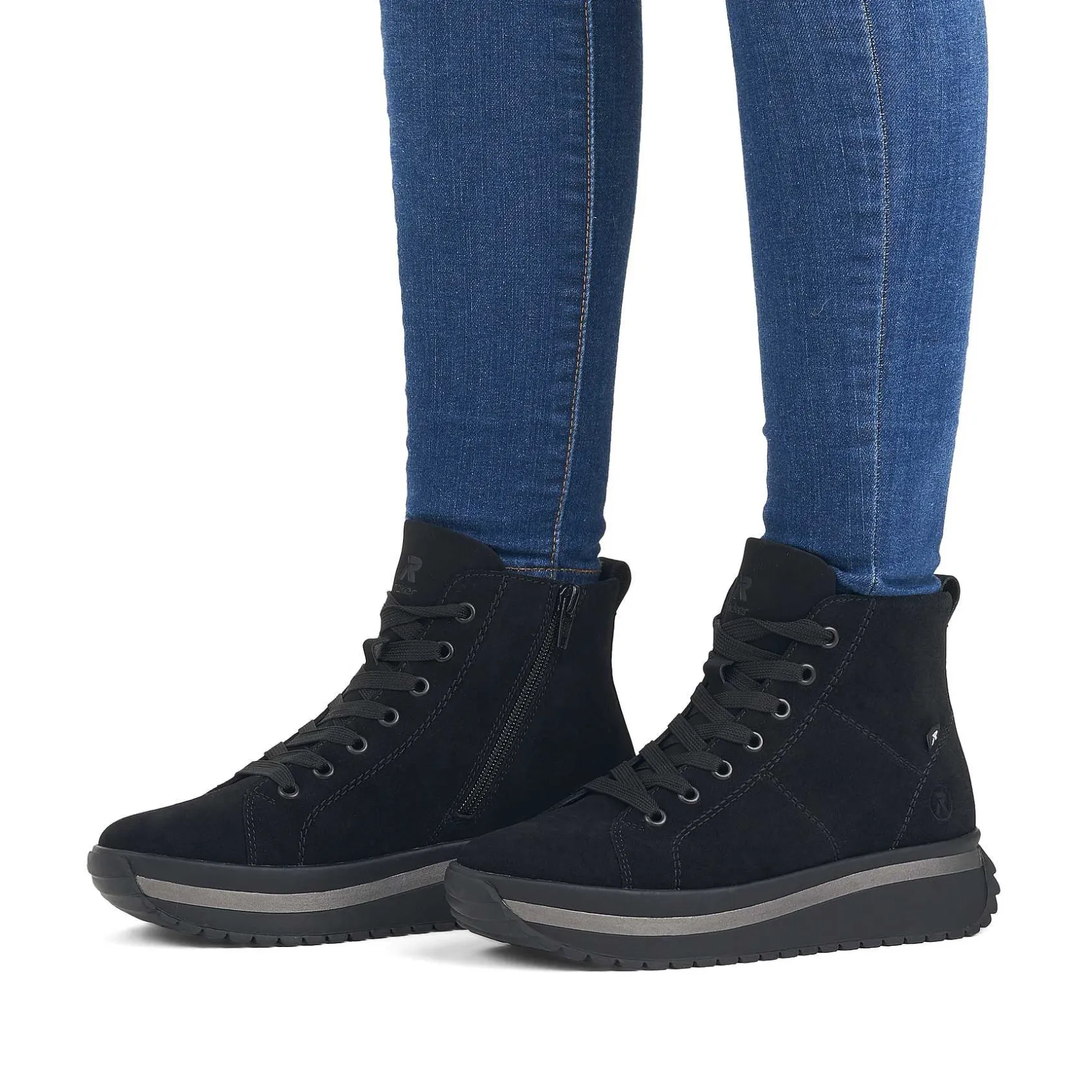 Rieker Sneakers-Women'S Sneaker High Deep Black