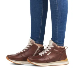 Rieker Sneakers-Women'S Sneaker High Wood Brown