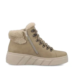 Rieker Sneakers-Women'S Sneaker High Clay Beige