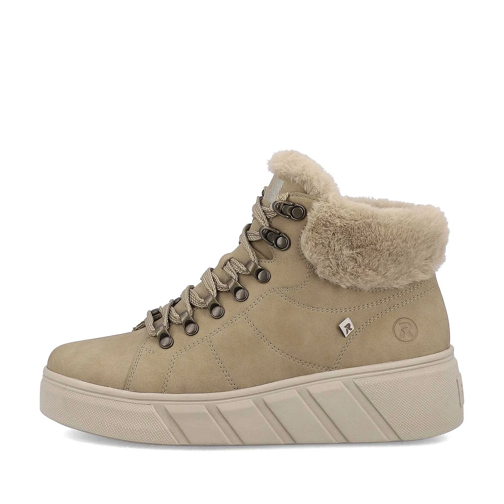 Rieker Sneakers-Women'S Sneaker High Clay Beige