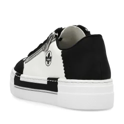 Rieker Sneakers-Women'S Sneaker Low Crystal White-Deep Black