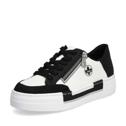 Rieker Sneakers-Women'S Sneaker Low Crystal White-Deep Black