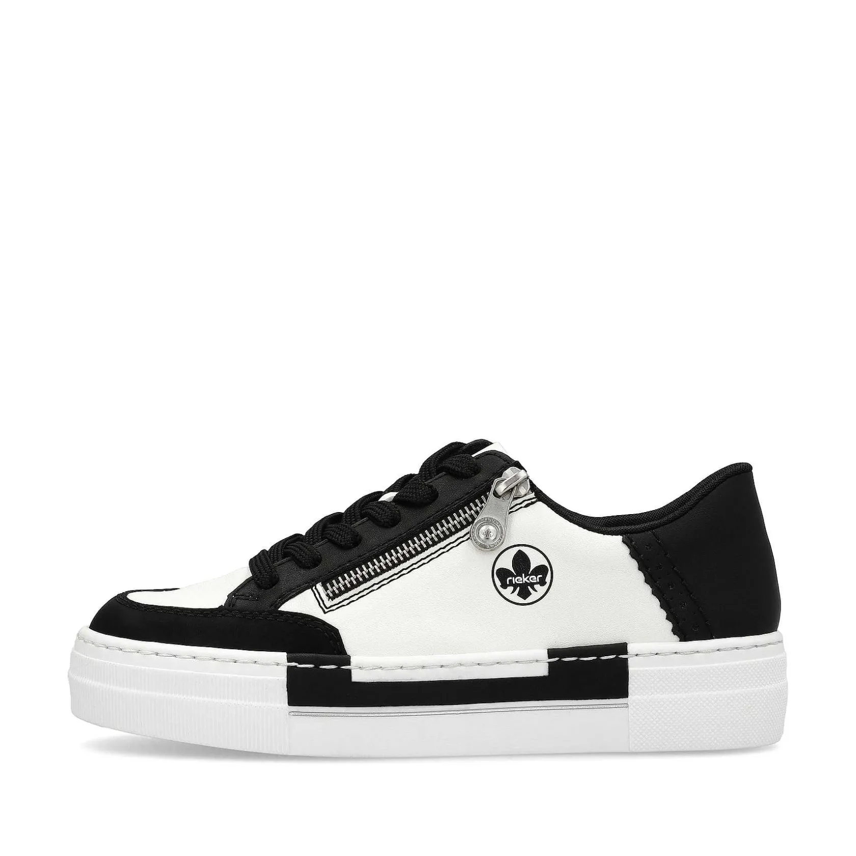 Rieker Sneakers-Women'S Sneaker Low Crystal White-Deep Black