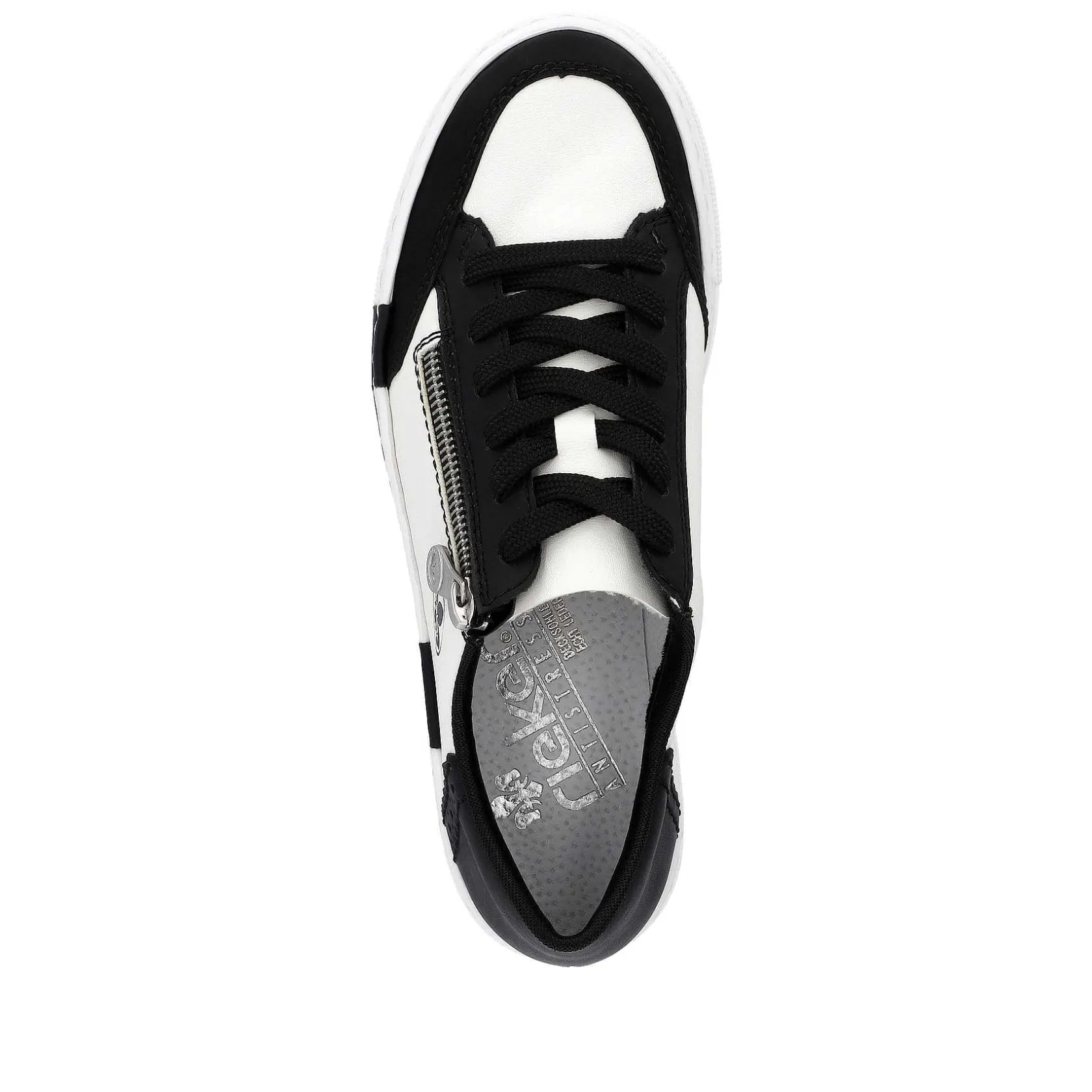 Rieker Sneakers-Women'S Sneaker Low Crystal White-Deep Black