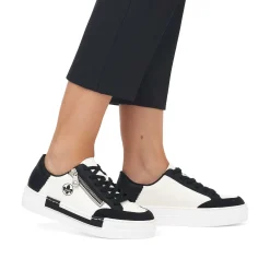 Rieker Sneakers-Women'S Sneaker Low Crystal White-Deep Black