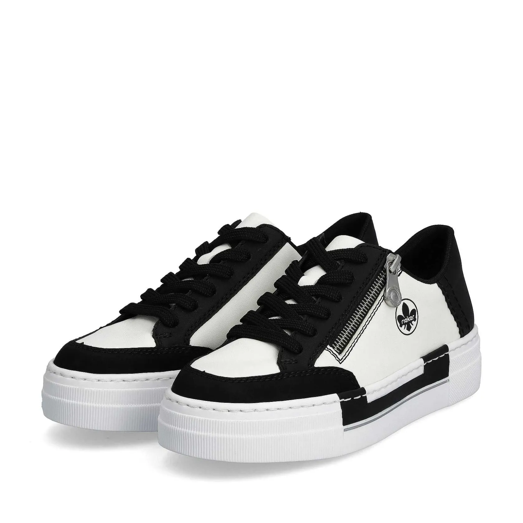 Rieker Sneakers-Women'S Sneaker Low Crystal White-Deep Black