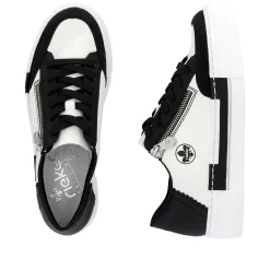 Rieker Sneakers-Women'S Sneaker Low Crystal White-Deep Black