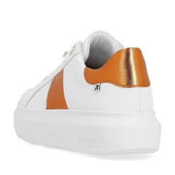 Rieker Colorful Styles-Women'S Sneaker Low Pearl-White Copper-Metallic