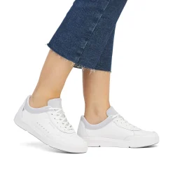 Rieker Sneakers-Women'S Sneaker Low Quartz-White Light-Grey
