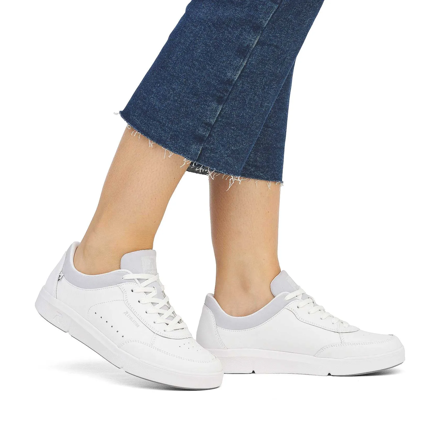Rieker Sneakers-Women'S Sneaker Low Quartz-White Light-Grey