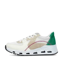 Rieker Vegan-Women'S Sneaker Low Pearl White-Sand Beige