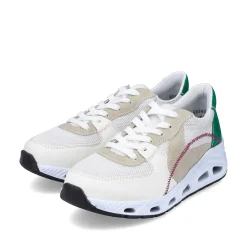 Rieker Vegan-Women'S Sneaker Low Pearl White-Sand Beige