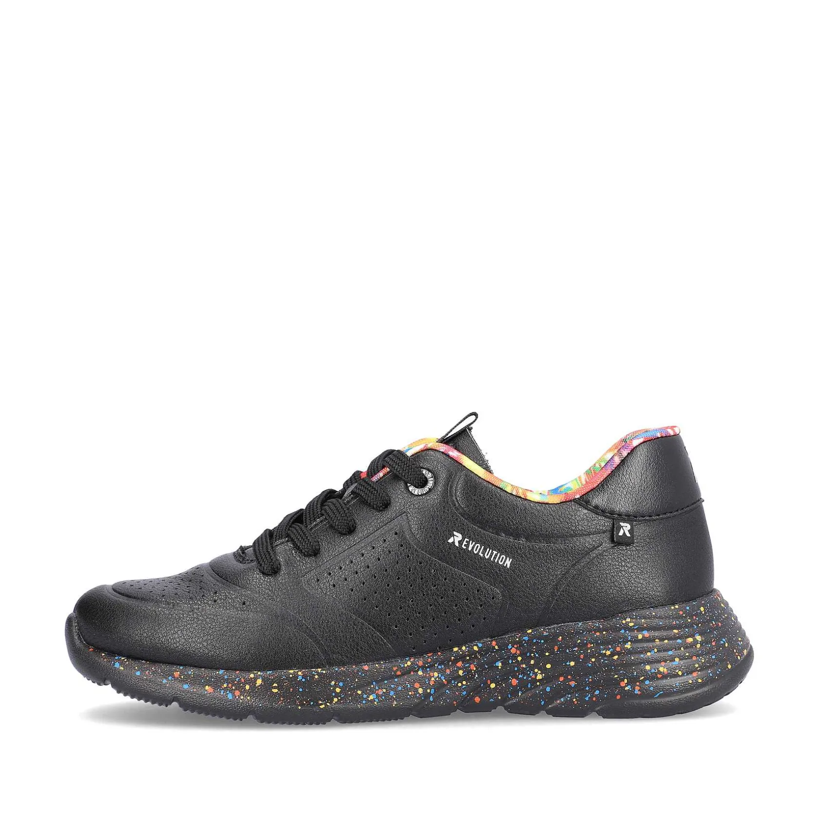 Rieker Sneakers-Women'S Sneaker Low Urban-Black Rainbow