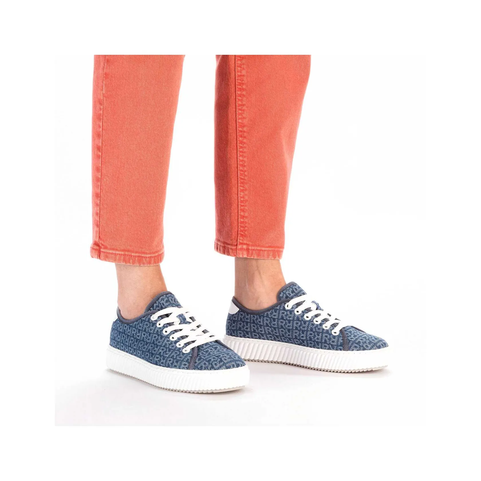 Rieker Vegan-Women'S Sneaker Low Slate Blue