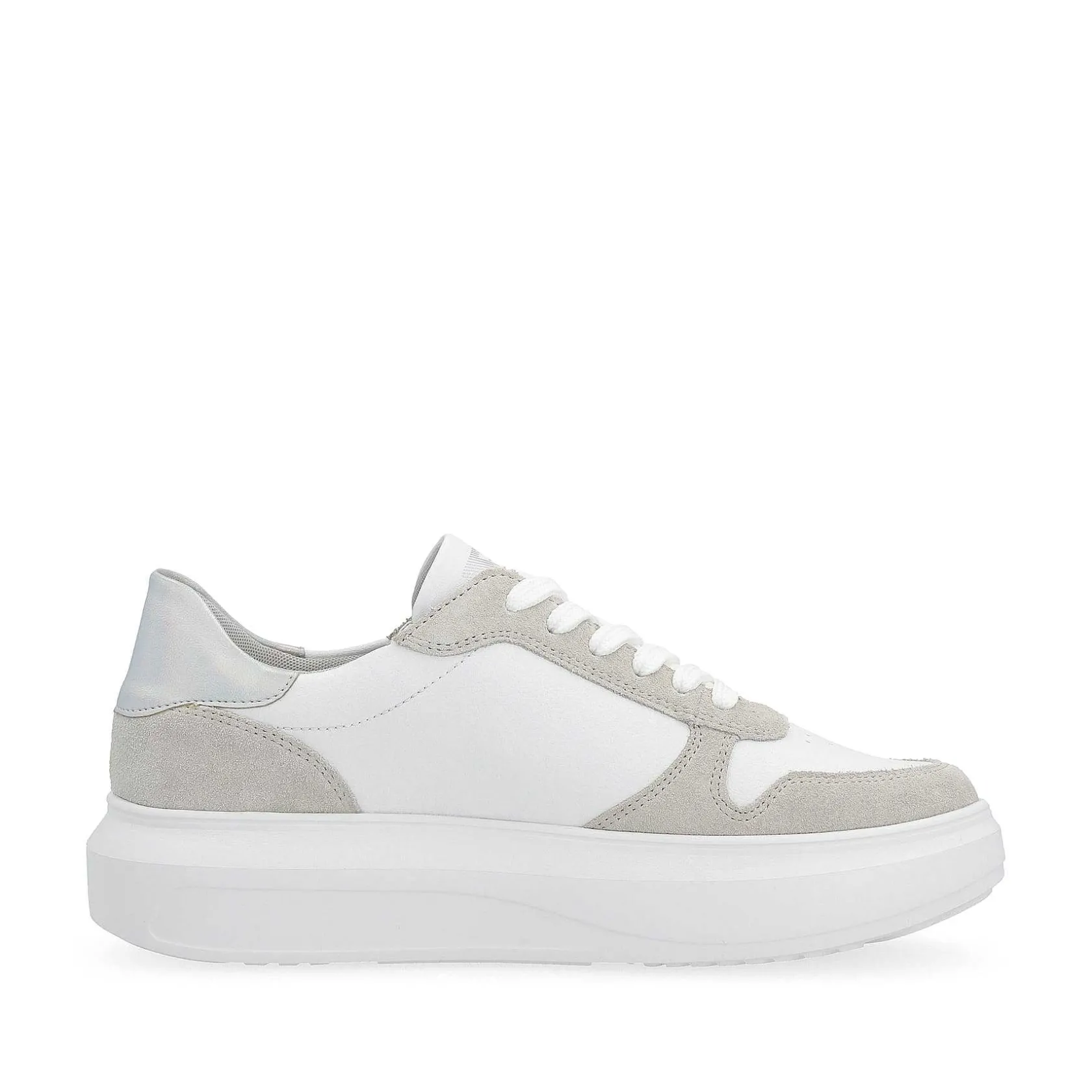 Rieker Sneakers-Women'S Sneaker Low Clear-White Dust-Grey