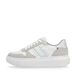Rieker Sneakers-Women'S Sneaker Low Clear-White Dust-Grey