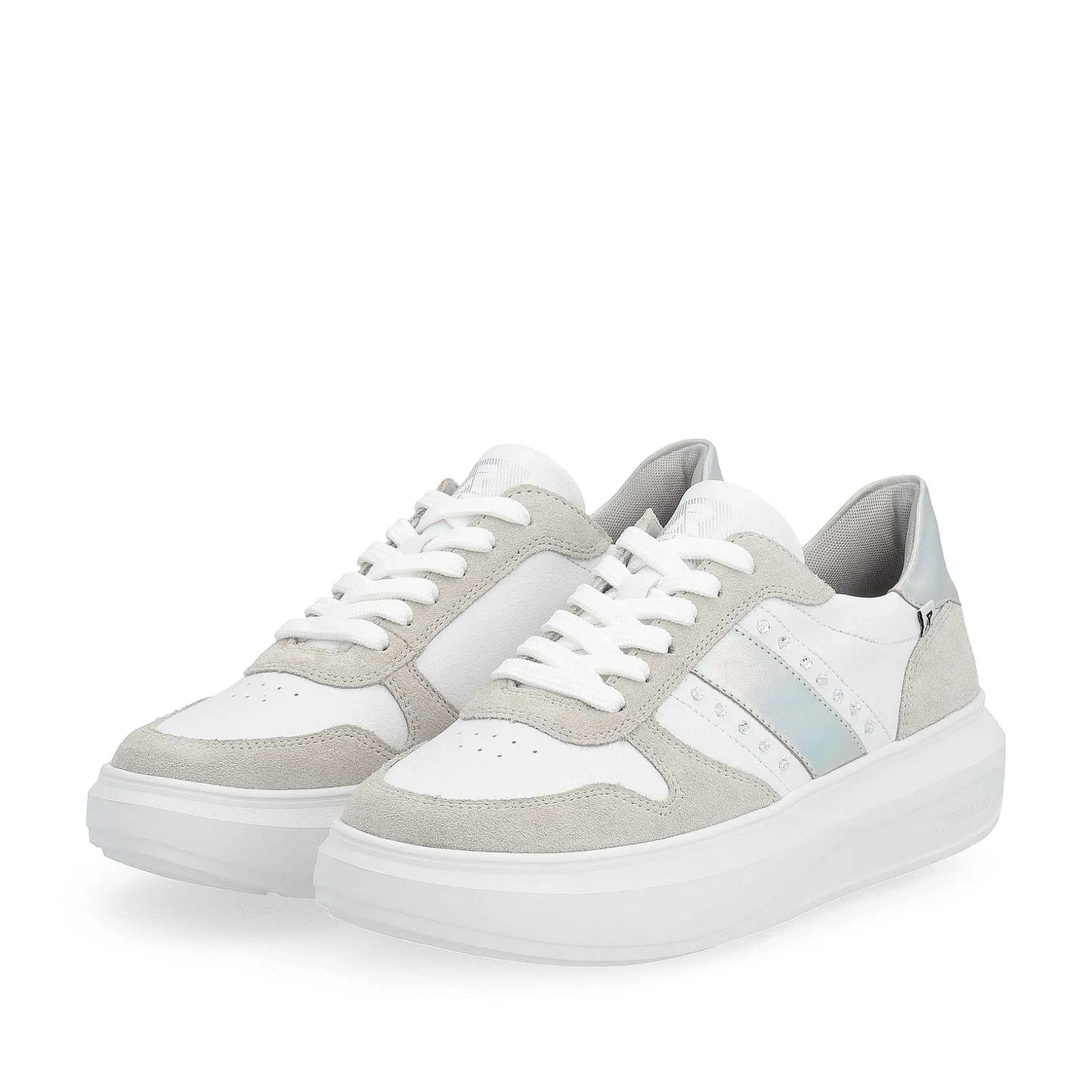 Rieker Sneakers-Women'S Sneaker Low Clear-White Dust-Grey