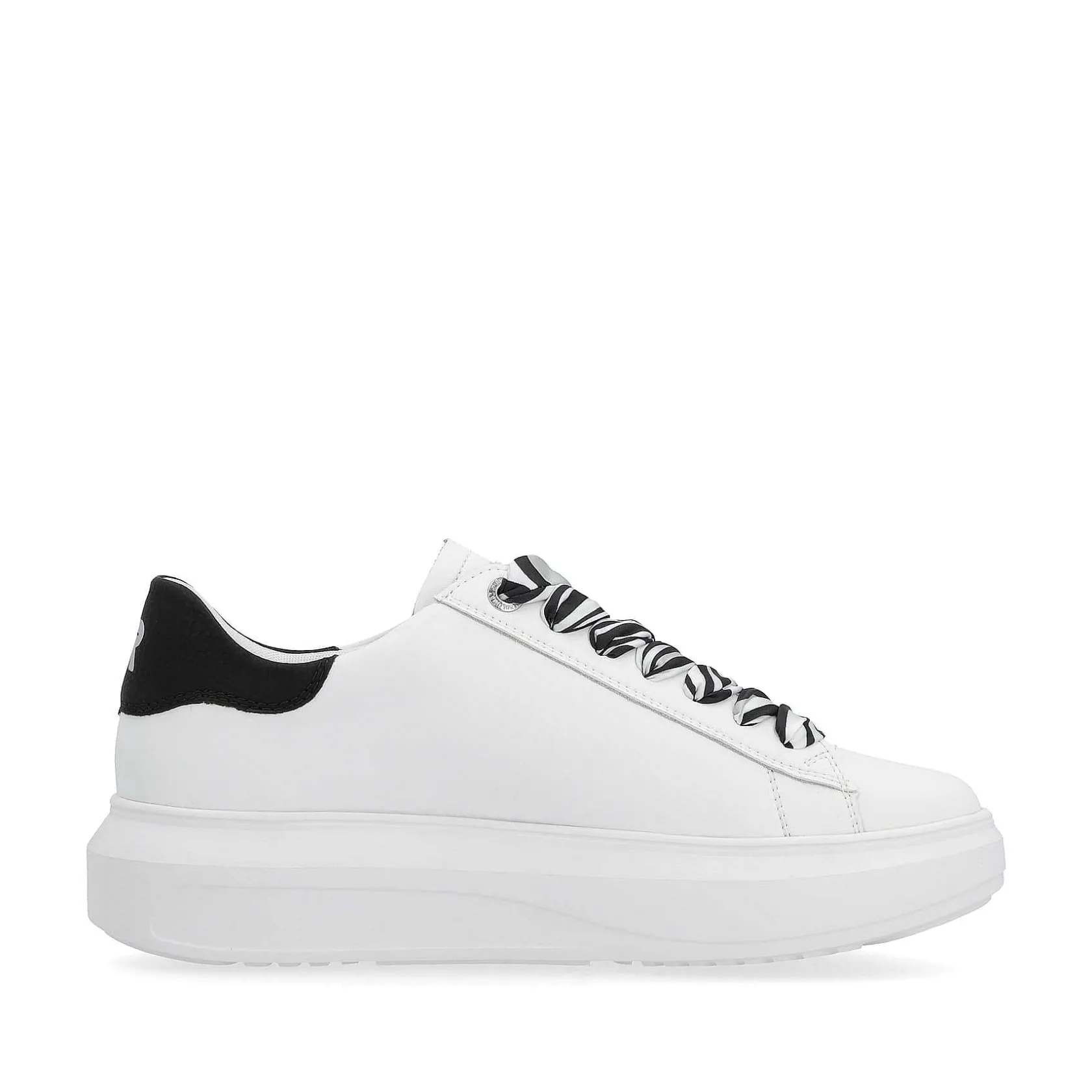 Rieker Sneakers-Women'S Sneaker Low Crystal-White Deep-Black
