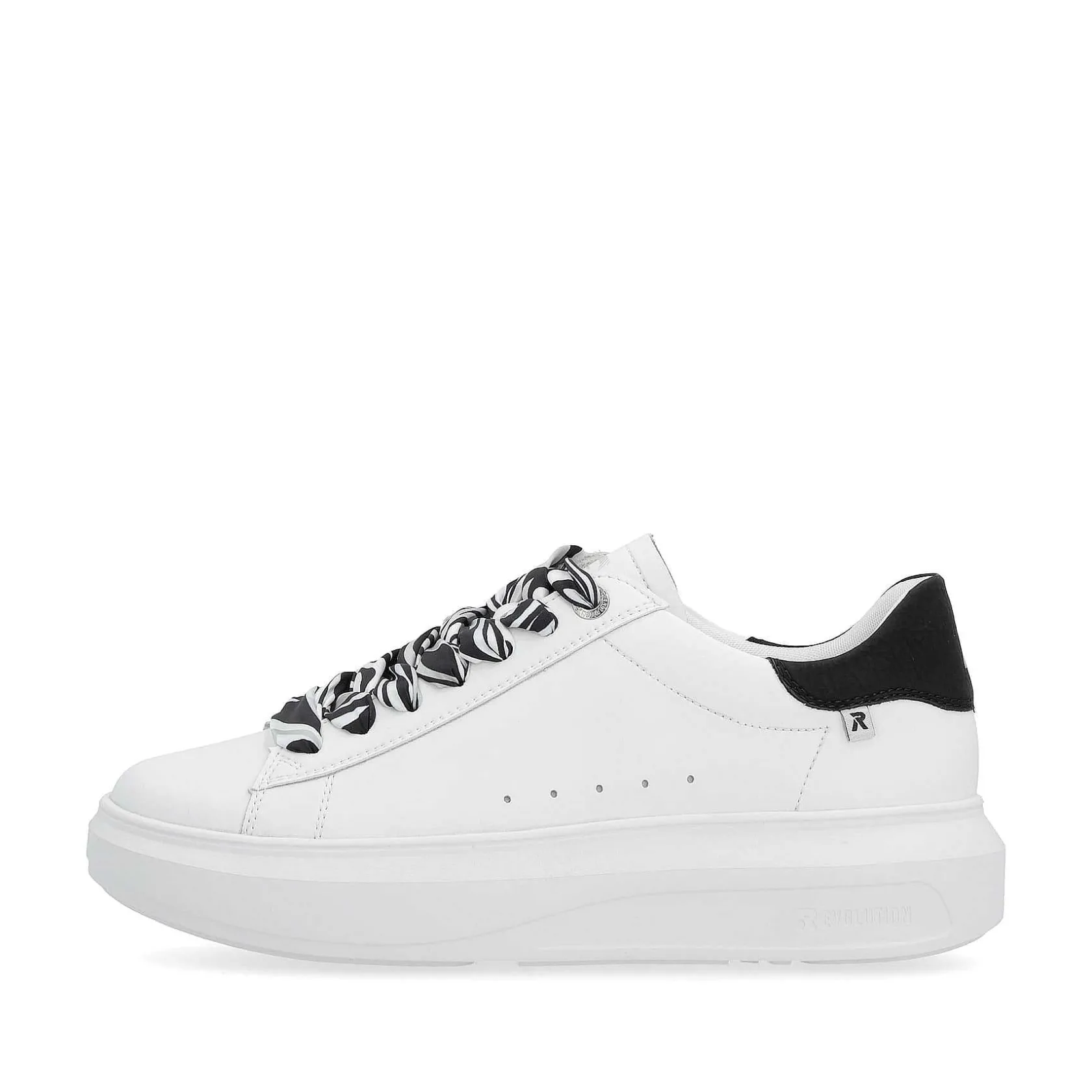 Rieker Sneakers-Women'S Sneaker Low Crystal-White Deep-Black